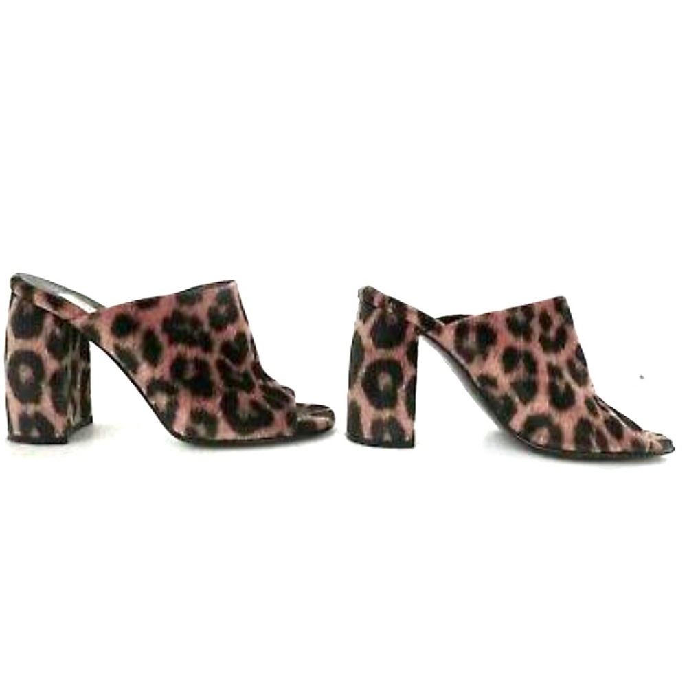 Stella McCartney New Leopard Print Mules EU 6.5 Heels Flats Slides Sandals Clogs - Picture 5 of 9